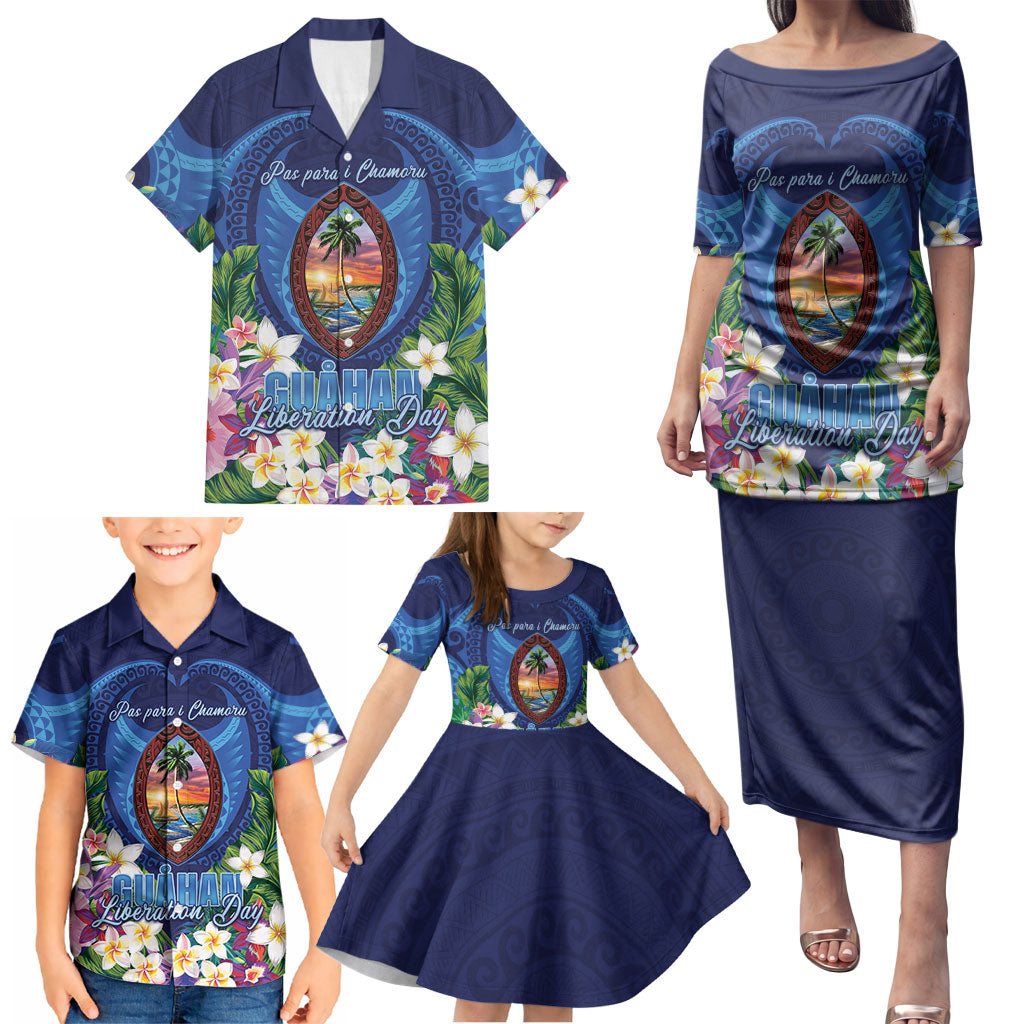 Guam Liberation Day Family Matching Puletasi and Hawaiian Shirt Pas Para I Chamoru LT05 - Polynesian Pride