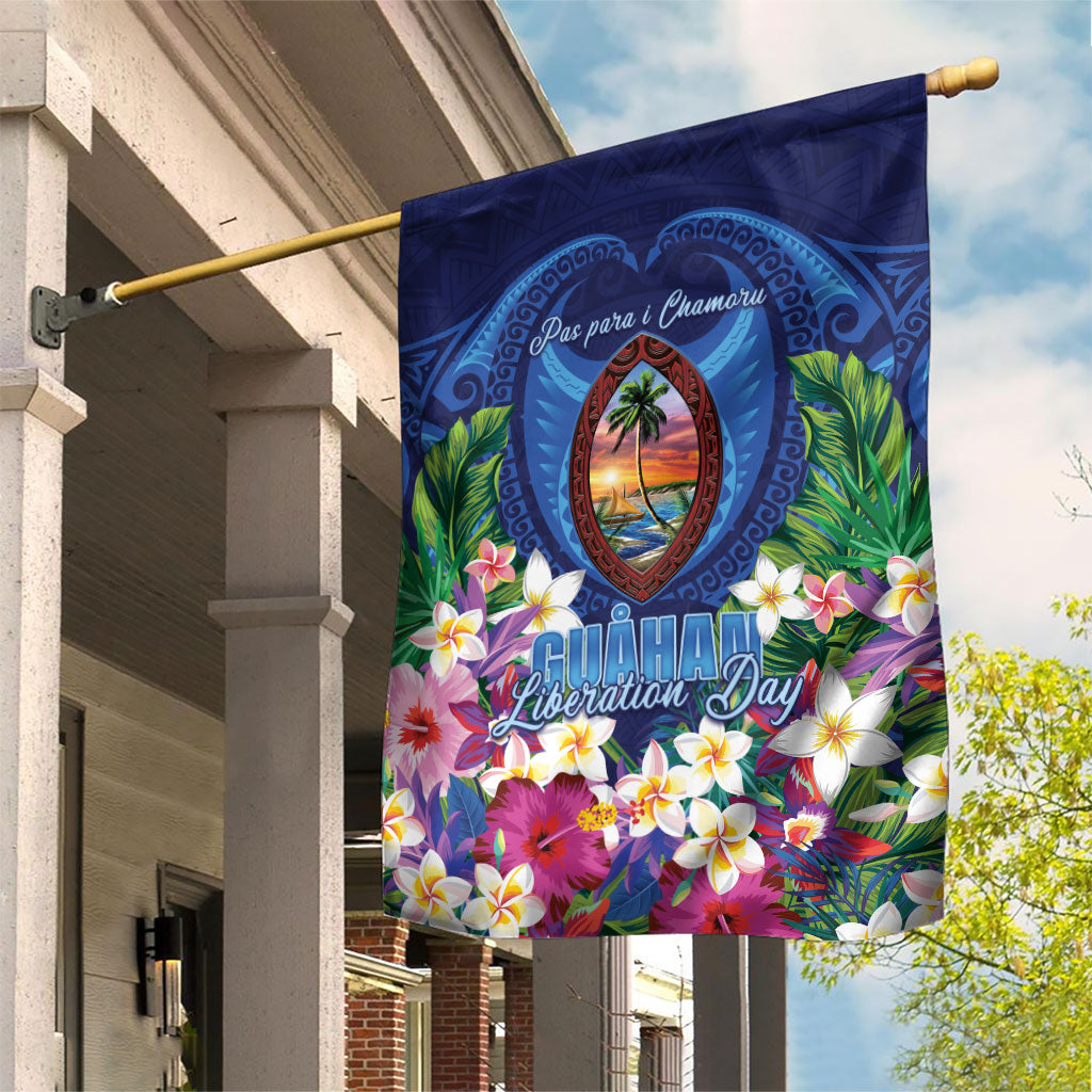 Guam Liberation Day Garden Flag Pas Para I Chamoru LT05 House Flag Navy - Polynesian Pride