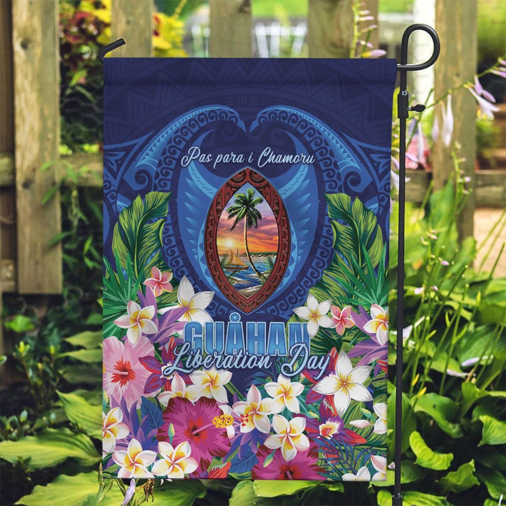 Guam Liberation Day Garden Flag Pas Para I Chamoru LT05 Garden Flag Navy - Polynesian Pride