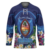 Guam Liberation Day Hockey Jersey Pas Para I Chamoru LT05 Unisex Navy - Polynesian Pride