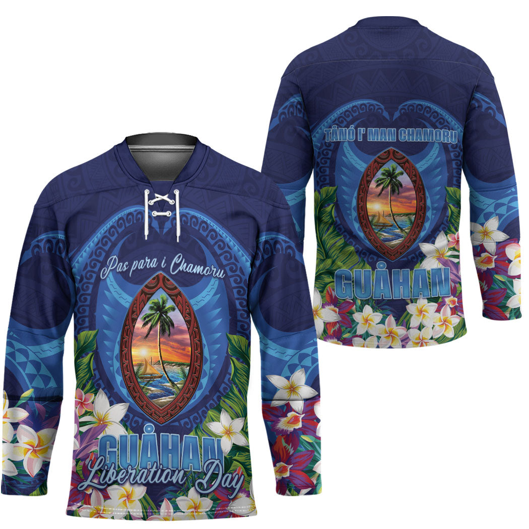 Guam Liberation Day Hockey Jersey Pas Para I Chamoru LT05 - Polynesian Pride