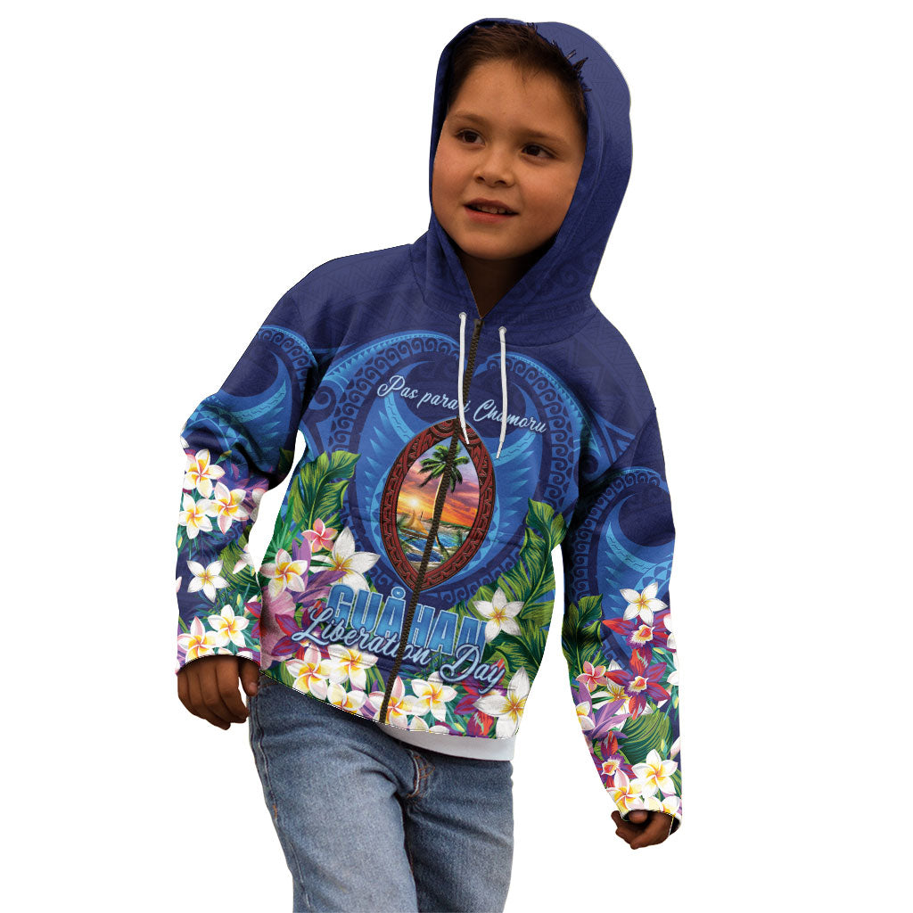 Guam Liberation Day Kid Hoodie Pas Para I Chamoru LT05 - Polynesian Pride