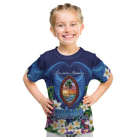 Guam Liberation Day Kid T Shirt Pas Para I Chamoru LT05 Navy - Polynesian Pride