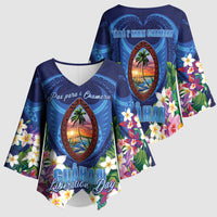 Guam Liberation Day Kimono Sleeve Blouse Pas Para I Chamoru LT05 - Polynesian Pride