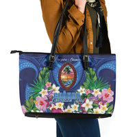 Guam Liberation Day Leather Tote Bag Pas Para I Chamoru LT05 - Polynesian Pride