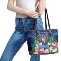 Guam Liberation Day Leather Tote Bag Pas Para I Chamoru LT05 - Polynesian Pride