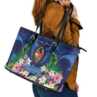 Guam Liberation Day Leather Tote Bag Pas Para I Chamoru LT05 - Polynesian Pride