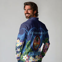 Guam Liberation Day Long Sleeve Polo Shirt Pas Para I Chamoru LT05 - Polynesian Pride
