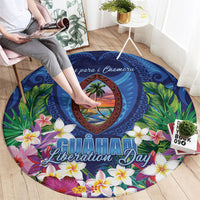 Guam Liberation Day Round Carpet Pas Para I Chamoru LT05 - Polynesian Pride