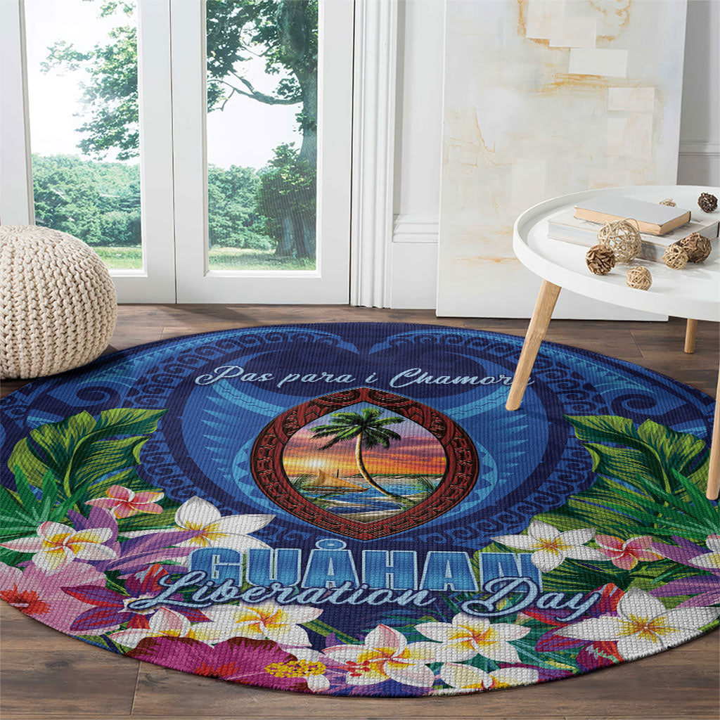 Guam Liberation Day Round Carpet Pas Para I Chamoru LT05 - Polynesian Pride