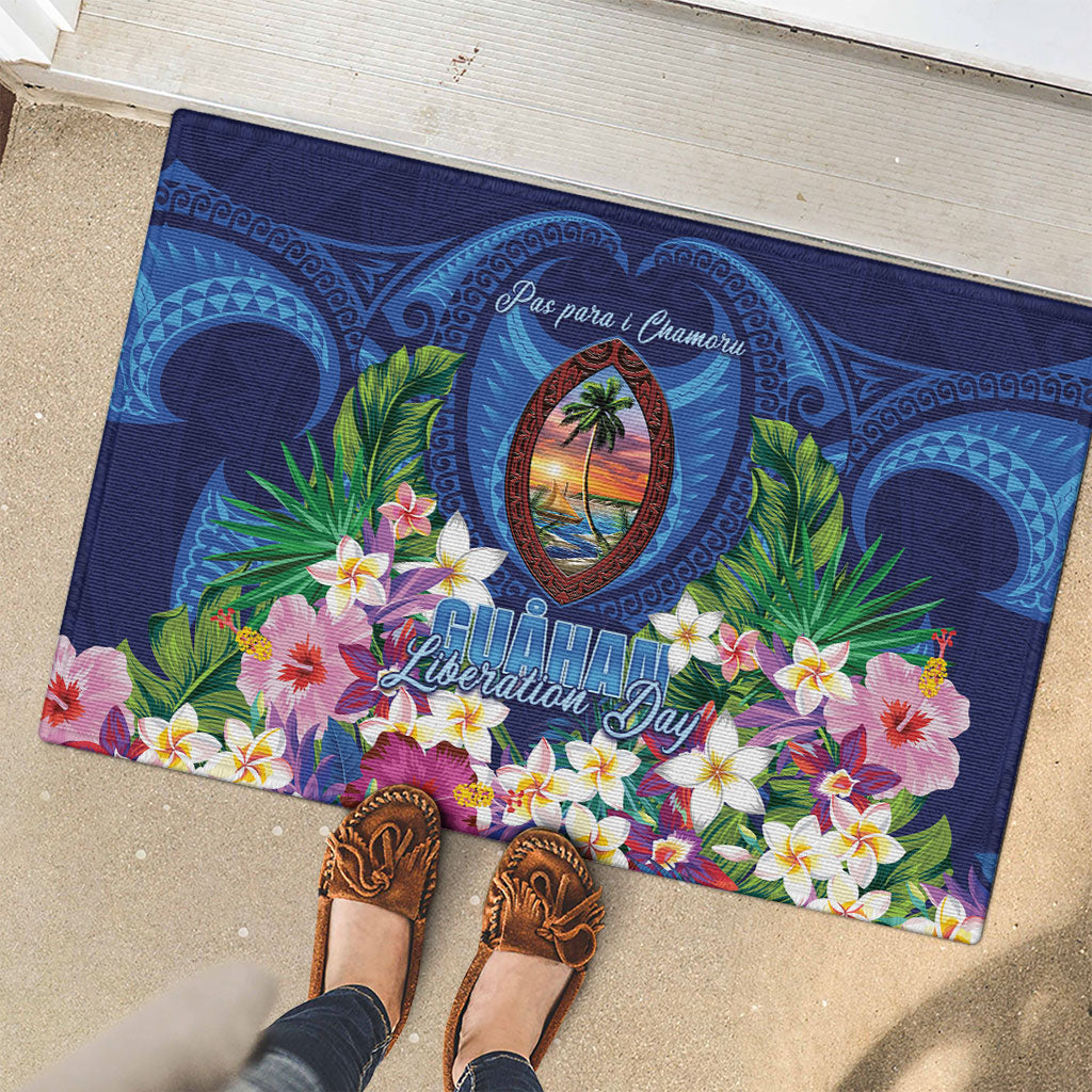 Guam Liberation Day Rubber Doormat Pas Para I Chamoru LT05 - Polynesian Pride