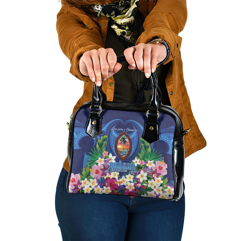 Guam Liberation Day Shoulder Handbag Pas Para I Chamoru LT05 One Size Navy - Polynesian Pride