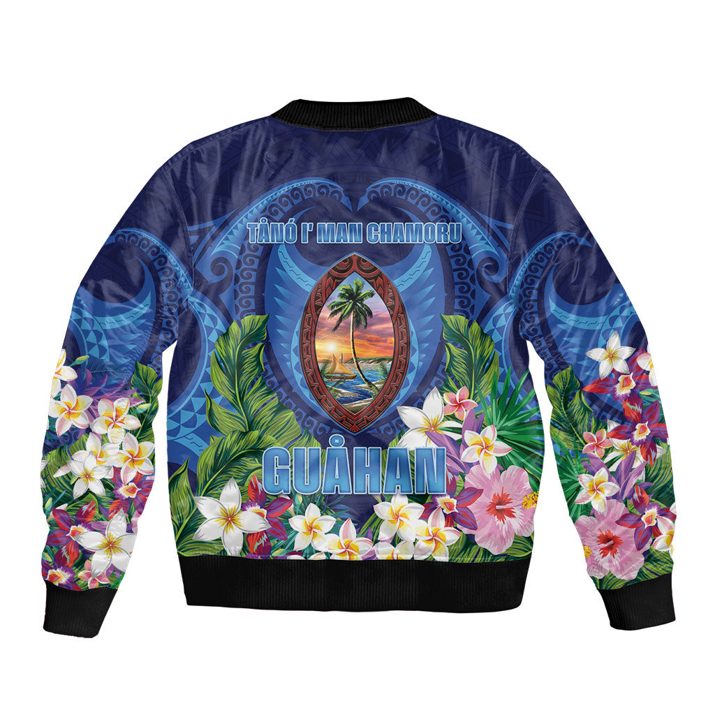 Guam Liberation Day Sleeve Zip Bomber Jacket Pas Para I Chamoru LT05 - Polynesian Pride