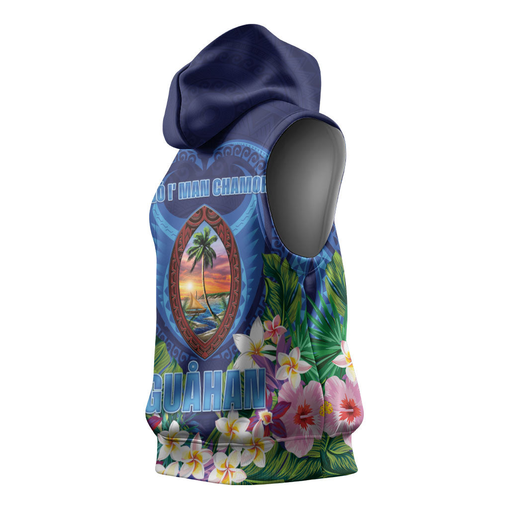 Guam Liberation Day Sleeveless Hoodie Pas Para I Chamoru LT05 - Polynesian Pride