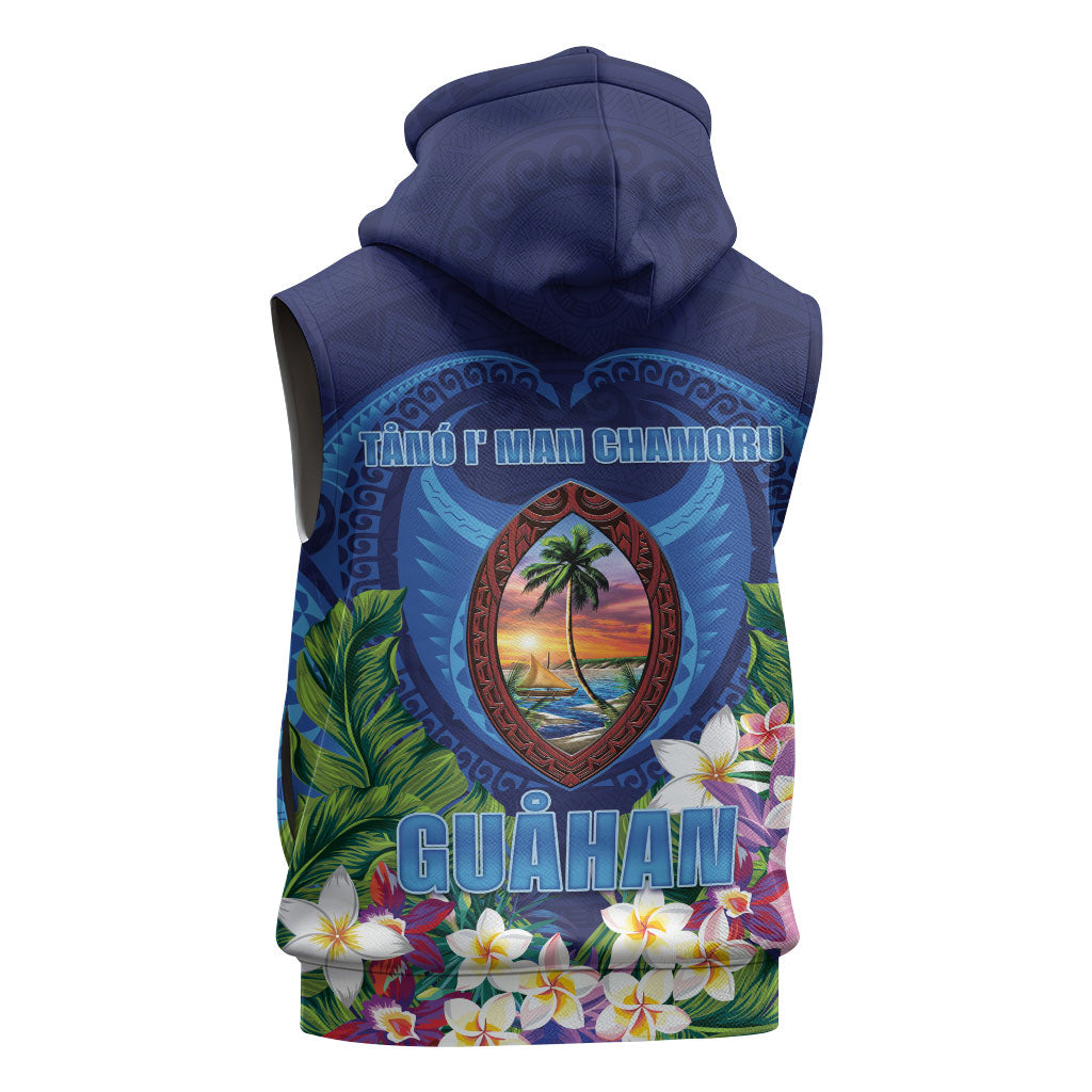 Guam Liberation Day Sleeveless Zip Hoodie Pas Para I Chamoru LT05 - Polynesian Pride
