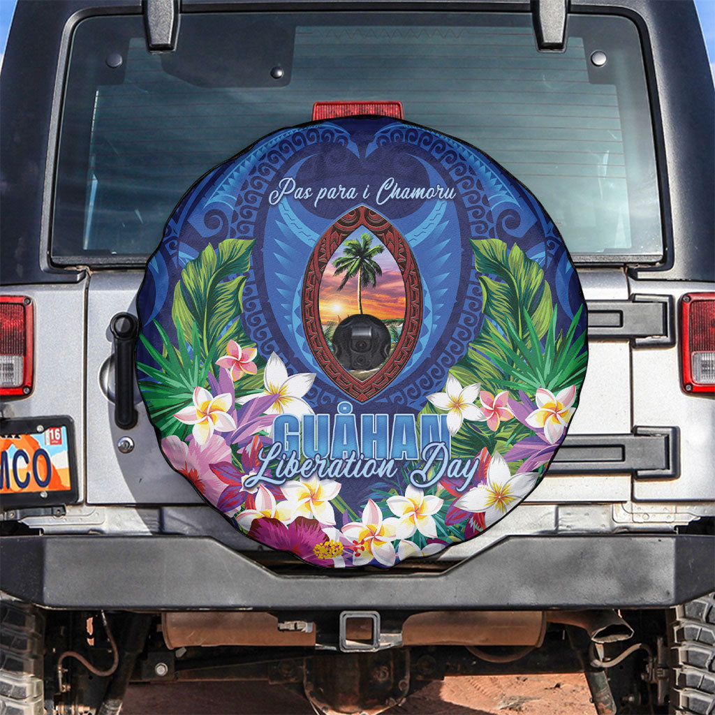 Guam Liberation Day Spare Tire Cover Pas Para I Chamoru LT05 Navy - Polynesian Pride