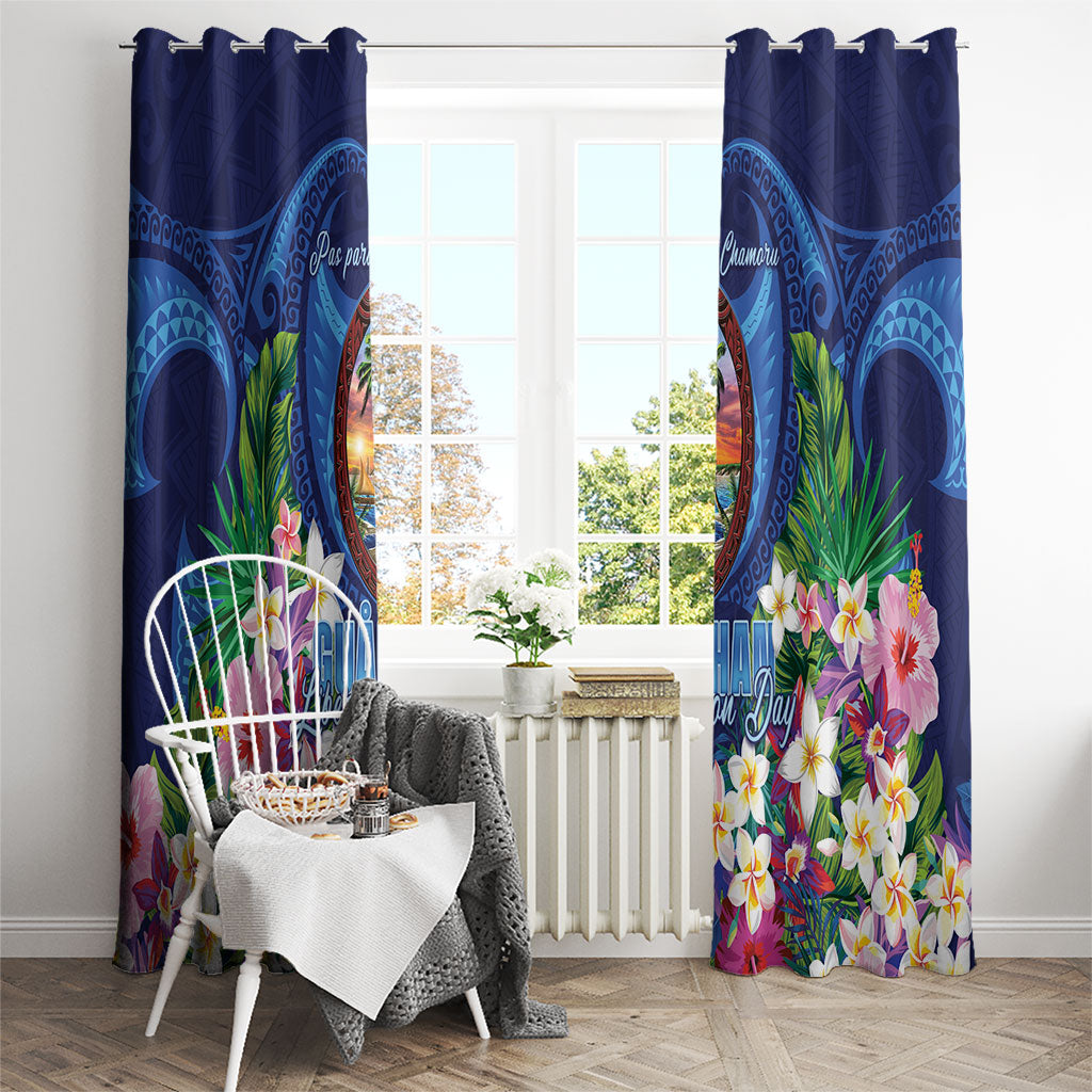 Guam Liberation Day Window Curtain Pas Para I Chamoru LT05 - Polynesian Pride