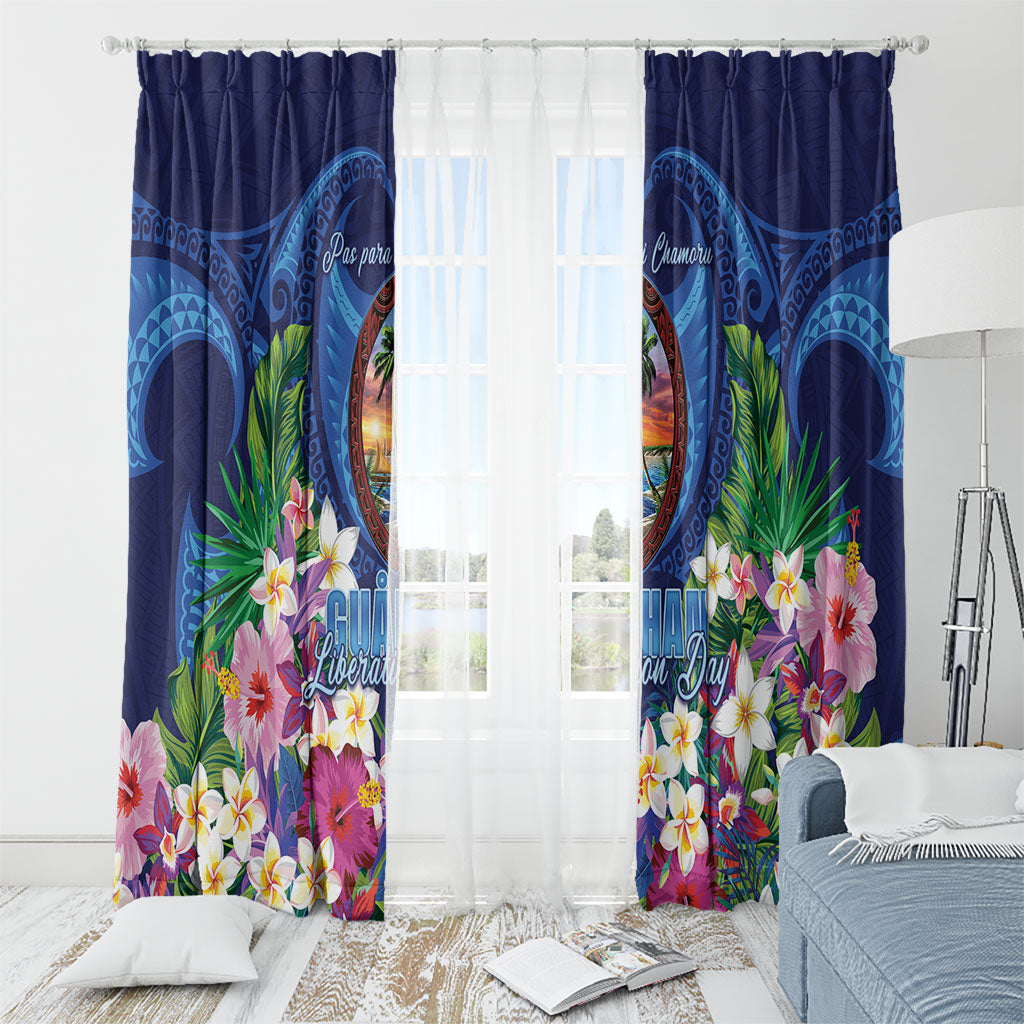 Guam Liberation Day Window Curtain Pas Para I Chamoru LT05 - Polynesian Pride