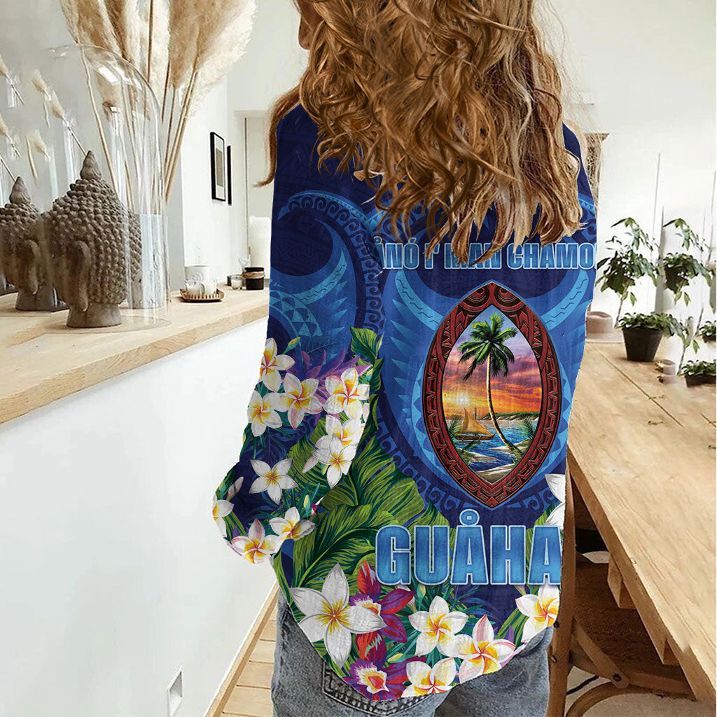 Guam Liberation Day Women Casual Shirt Pas Para I Chamoru LT05 - Polynesian Pride