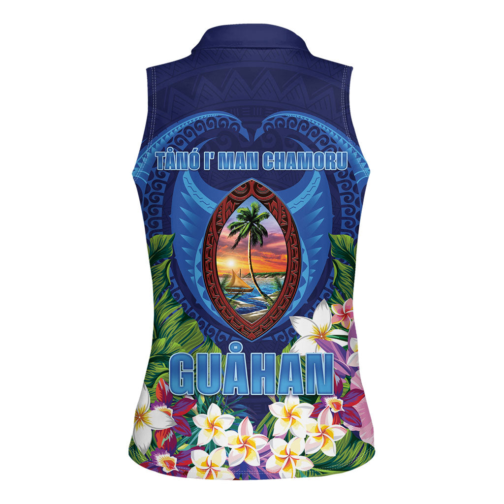 Guam Liberation Day Women Sleeveless Polo Shirt Pas Para I Chamoru LT05 - Polynesian Pride