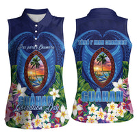 Guam Liberation Day Women Sleeveless Polo Shirt Pas Para I Chamoru LT05 - Polynesian Pride