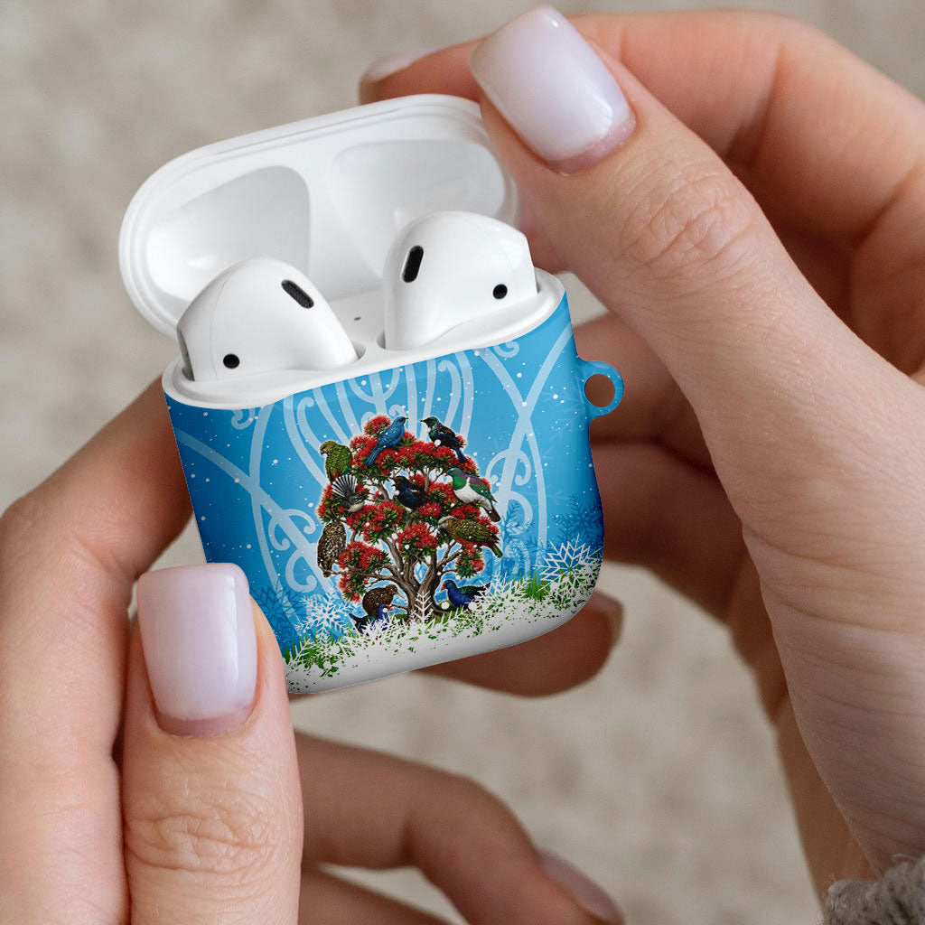 New Zealand Birds Christmas AirPods Case Pohutukawa Xmas Tree LT05 - Polynesian Pride