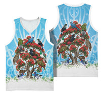 New Zealand Birds Christmas Basketball Jersey Pohutukawa Xmas Tree LT05 - Polynesian Pride