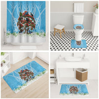 New Zealand Birds Christmas Bathroom Set Pohutukawa Xmas Tree LT05 - Polynesian Pride