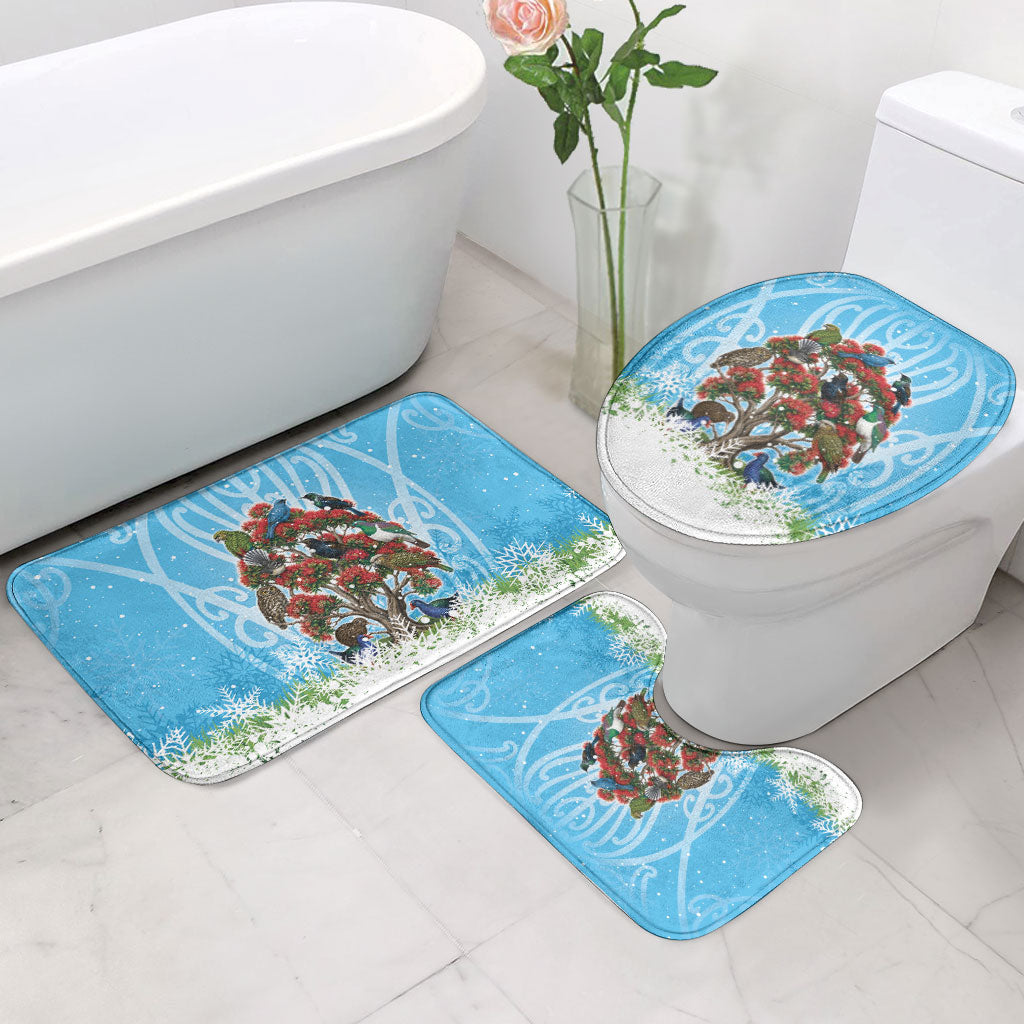 New Zealand Birds Christmas Bathroom Set Pohutukawa Xmas Tree LT05 - Polynesian Pride