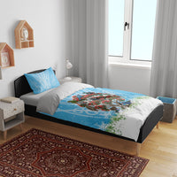 New Zealand Birds Christmas Bedding Set Pohutukawa Xmas Tree LT05 - Polynesian Pride