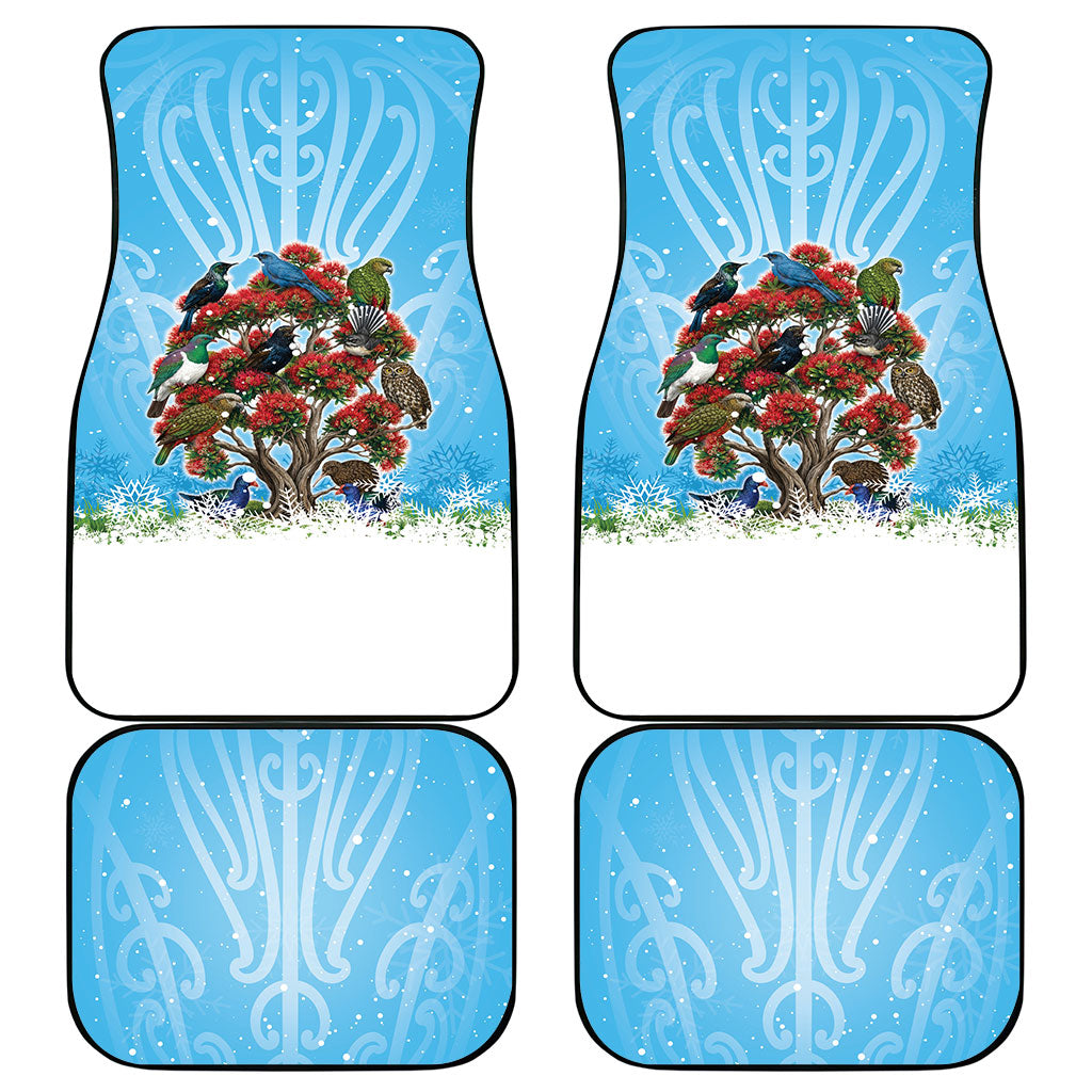 New Zealand Birds Christmas Car Mats Pohutukawa Xmas Tree LT05 - Polynesian Pride