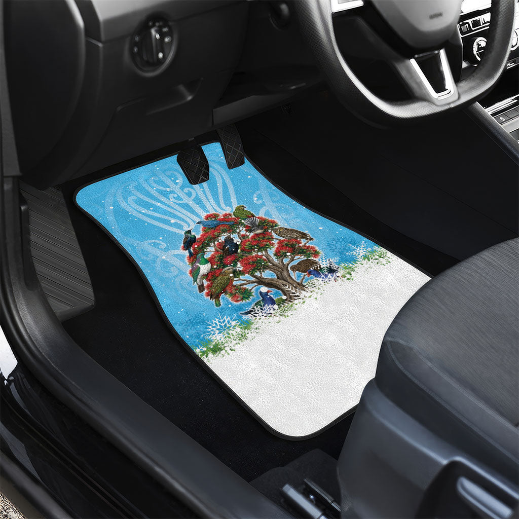 New Zealand Birds Christmas Car Mats Pohutukawa Xmas Tree LT05 - Polynesian Pride