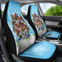 New Zealand Birds Christmas Car Seat Cover Pohutukawa Xmas Tree LT05 - Polynesian Pride