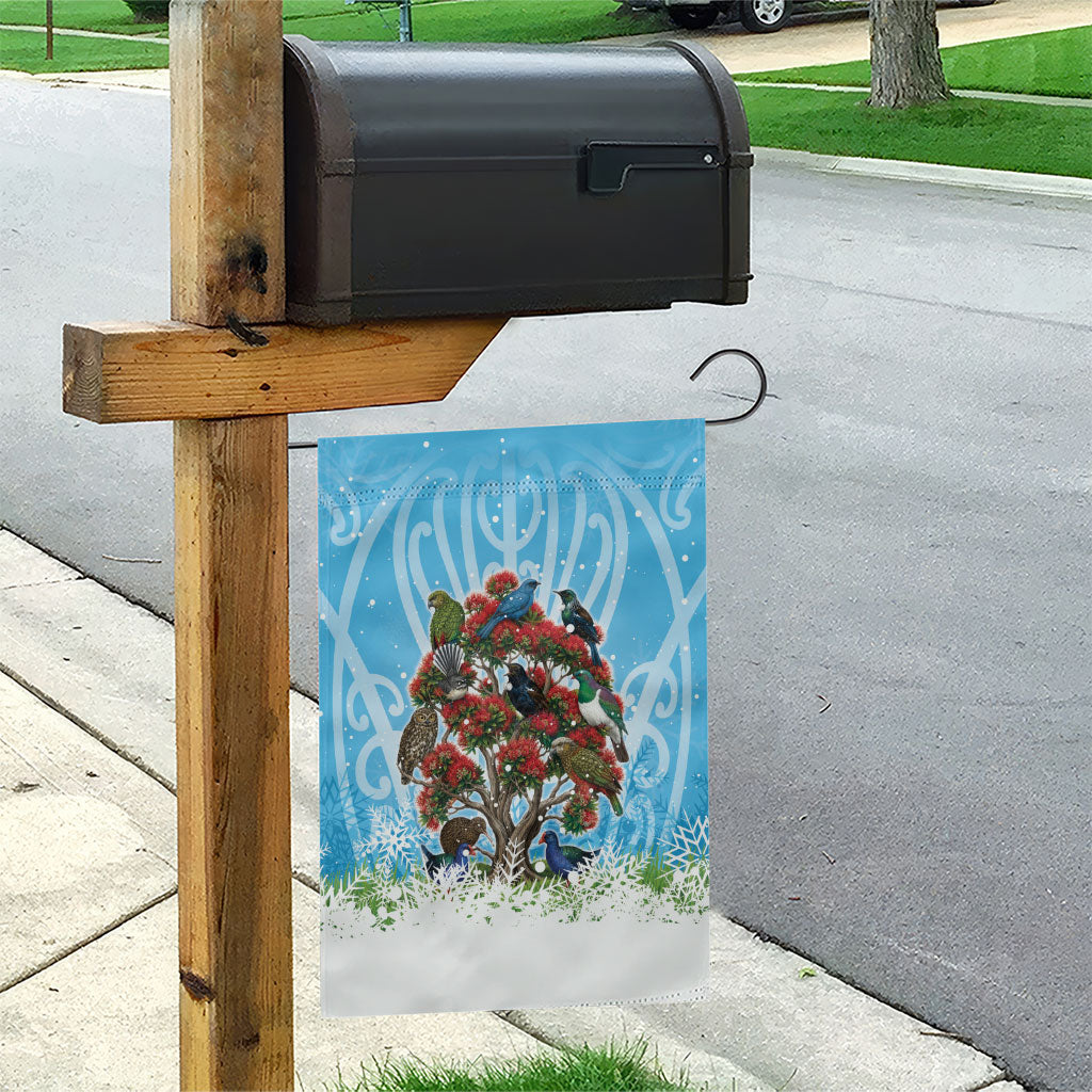 New Zealand Birds Christmas Garden Flag Pohutukawa Xmas Tree LT05 - Polynesian Pride