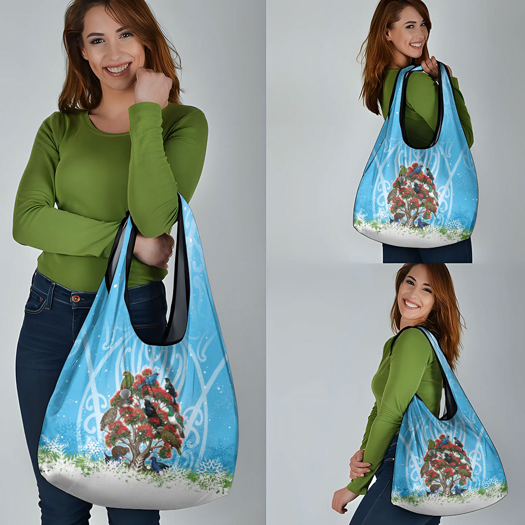 New Zealand Birds Christmas Grocery Bag Pohutukawa Xmas Tree LT05 - Polynesian Pride
