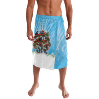New Zealand Birds Christmas Lavalava Pohutukawa Xmas Tree LT05 Blue - Polynesian Pride