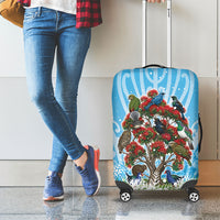 New Zealand Birds Christmas Luggage Cover Pohutukawa Xmas Tree LT05 - Polynesian Pride