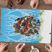 New Zealand Birds Christmas Puzzle Pohutukawa Xmas Tree LT05 - Polynesian Pride