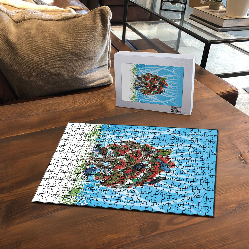 New Zealand Birds Christmas Puzzle Pohutukawa Xmas Tree LT05 - Polynesian Pride
