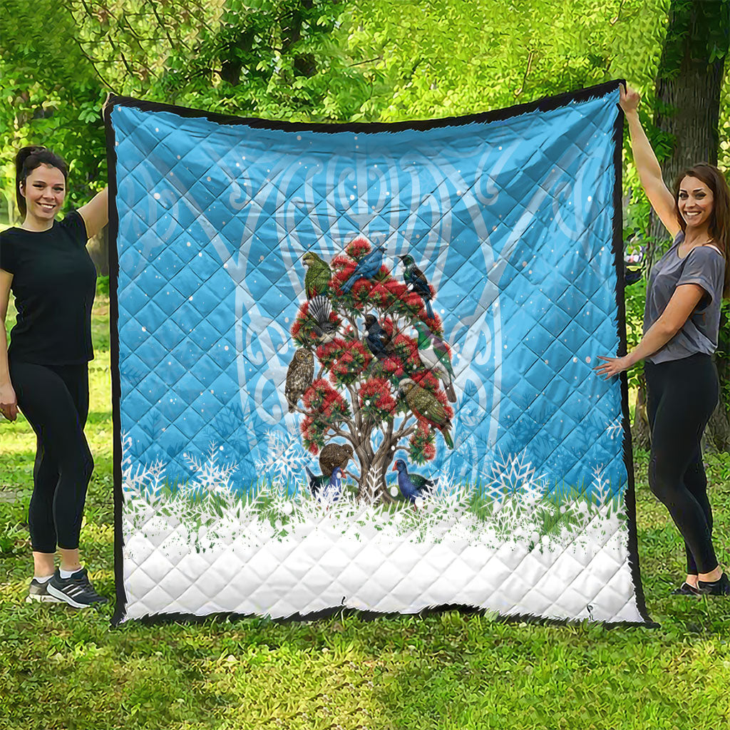 New Zealand Birds Christmas Quilt Pohutukawa Xmas Tree LT05 - Polynesian Pride