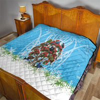 New Zealand Birds Christmas Quilt Pohutukawa Xmas Tree LT05 - Polynesian Pride