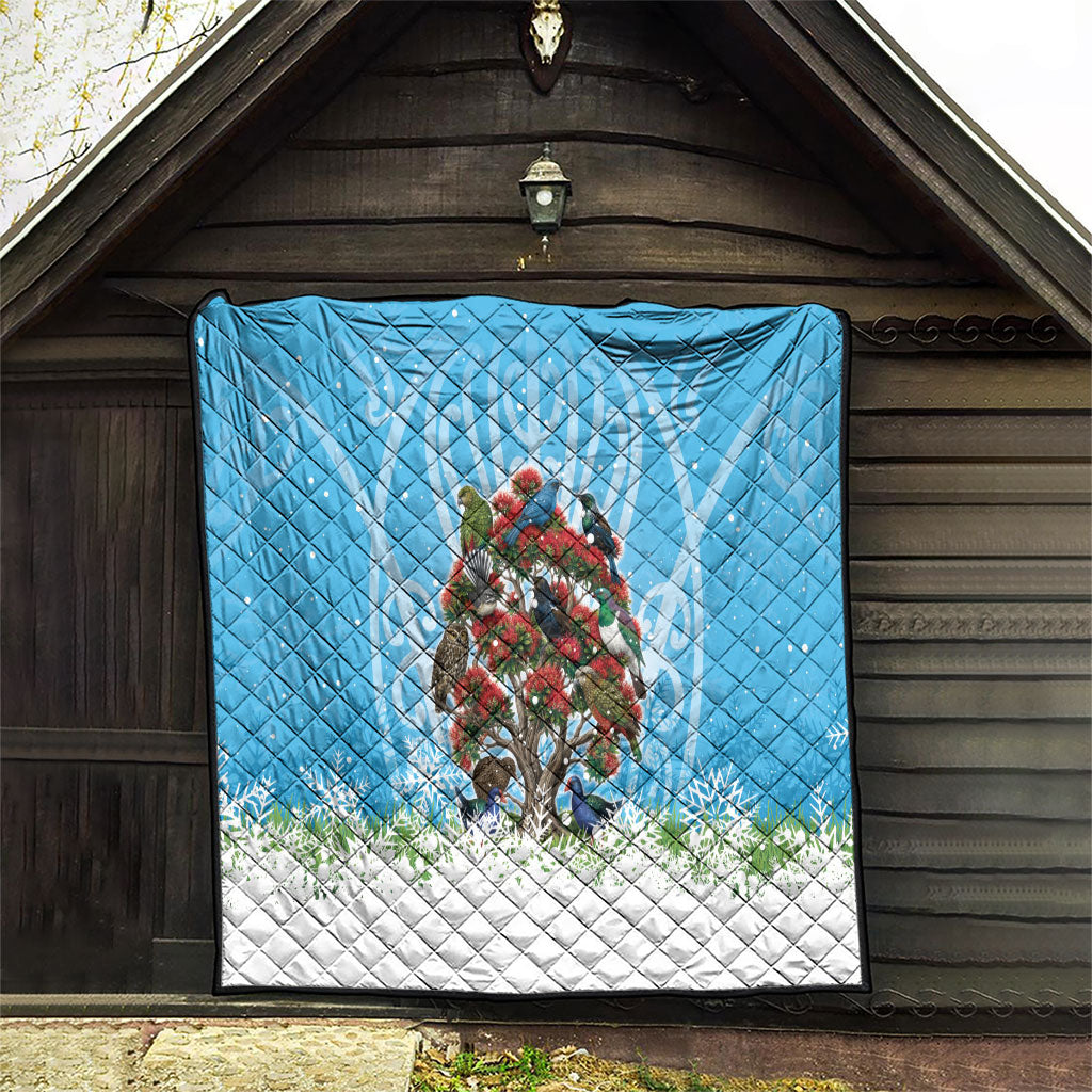New Zealand Birds Christmas Quilt Pohutukawa Xmas Tree LT05 - Polynesian Pride