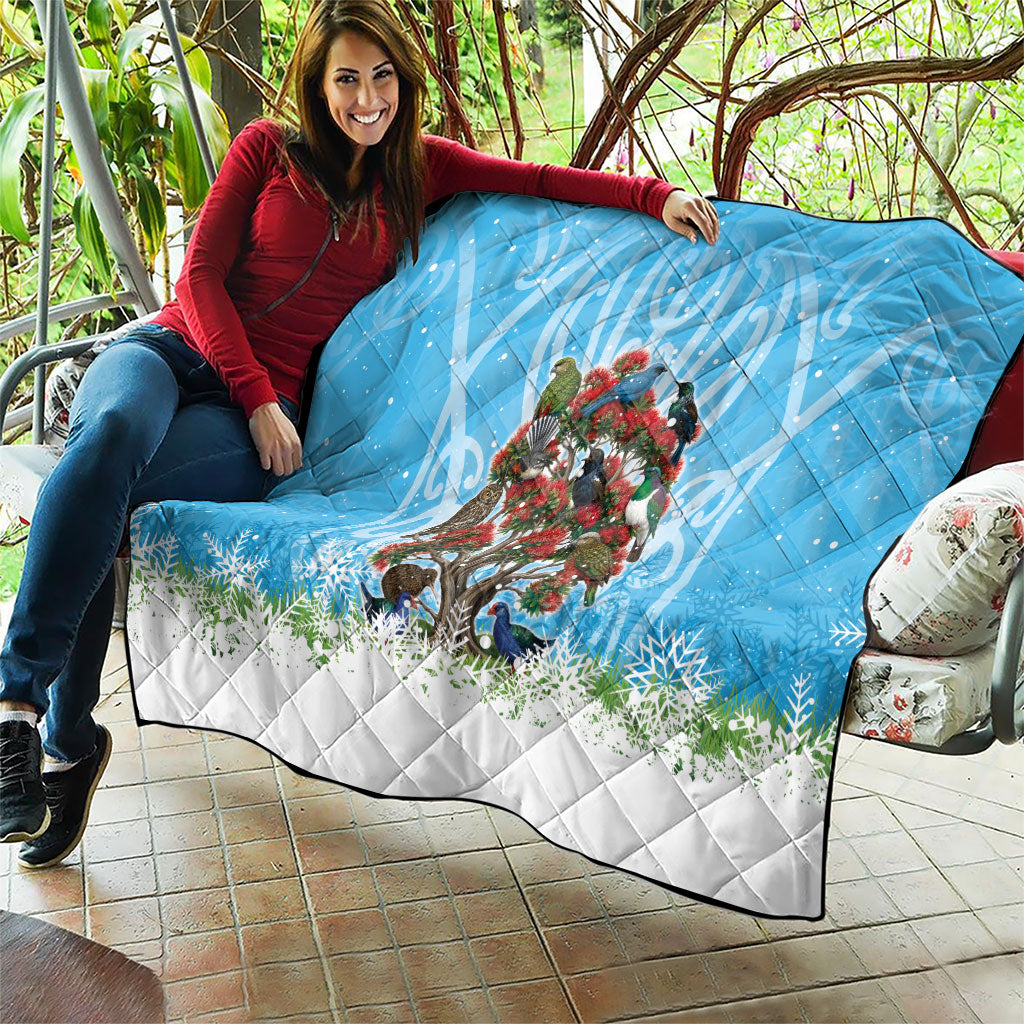 New Zealand Birds Christmas Quilt Pohutukawa Xmas Tree LT05 - Polynesian Pride