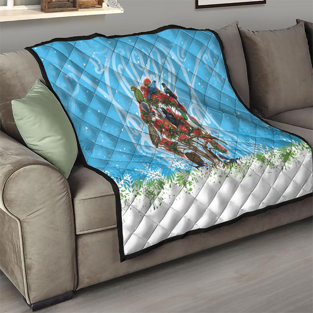 New Zealand Birds Christmas Quilt Pohutukawa Xmas Tree LT05 - Polynesian Pride