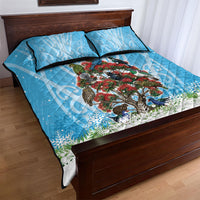 New Zealand Birds Christmas Quilt Bed Set Pohutukawa Xmas Tree LT05 - Polynesian Pride