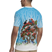 New Zealand Birds Christmas Rugby Jersey Pohutukawa Xmas Tree LT05 - Polynesian Pride