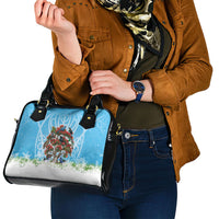 New Zealand Birds Christmas Shoulder Handbag Pohutukawa Xmas Tree LT05 - Polynesian Pride