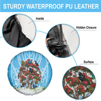New Zealand Birds Christmas Spare Tire Cover Pohutukawa Xmas Tree LT05 - Polynesian Pride