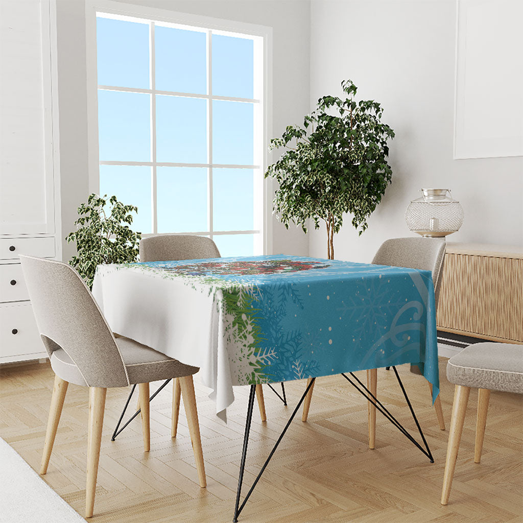 New Zealand Birds Christmas Tablecloth Pohutukawa Xmas Tree LT05 - Polynesian Pride