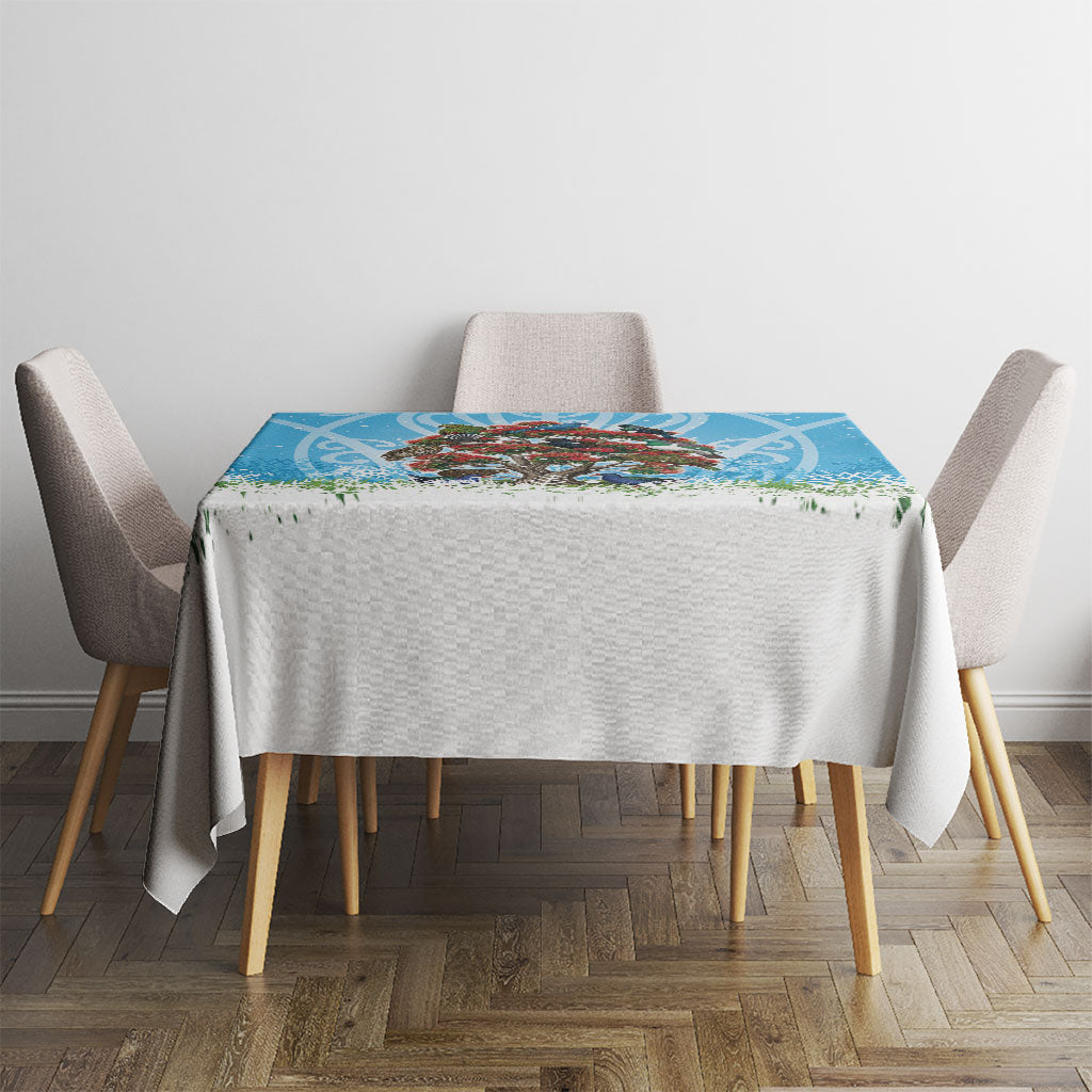 New Zealand Birds Christmas Tablecloth Pohutukawa Xmas Tree LT05 - Polynesian Pride